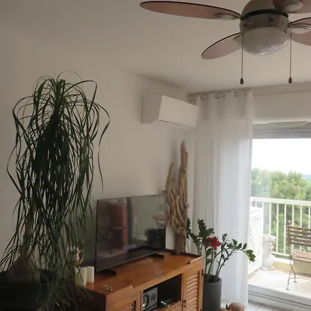 T2 50m Carrés Vue Piscine Tennis Hyères